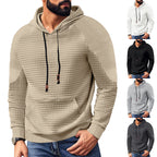 Herren nan Kapuzenpullover mit quadratischer Struktur, Raglanärmeln und Kängurutasche R&B