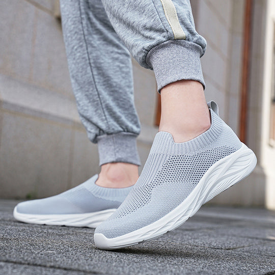 Unisex nan elastischer Strick-Schlupfschuh mit ergonomischer Dämpfungssohle und Fersenlasche R&B