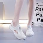 Damen Atmungsaktive Sportsneaker mit elastischem Strickdesign und rutschfester Sohle R&B