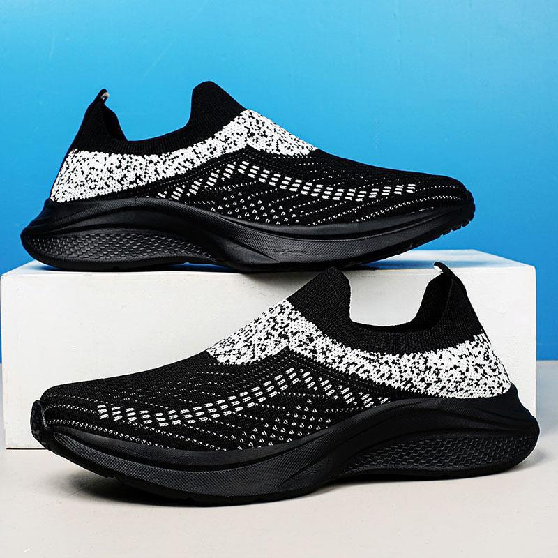 Damen Slip-On Sneakers mit luftiger Strick-Oberfläche und dämpfender Sohle