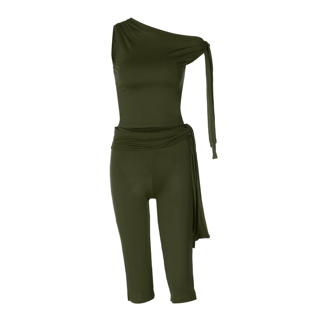 Damen Einseitiger Jumpsuit mit exklusiven Drapierungen R&B