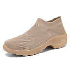 Damen Bequeme Slip-On Sportsneakers mit atmungsaktivem Mesh-Obermaterial