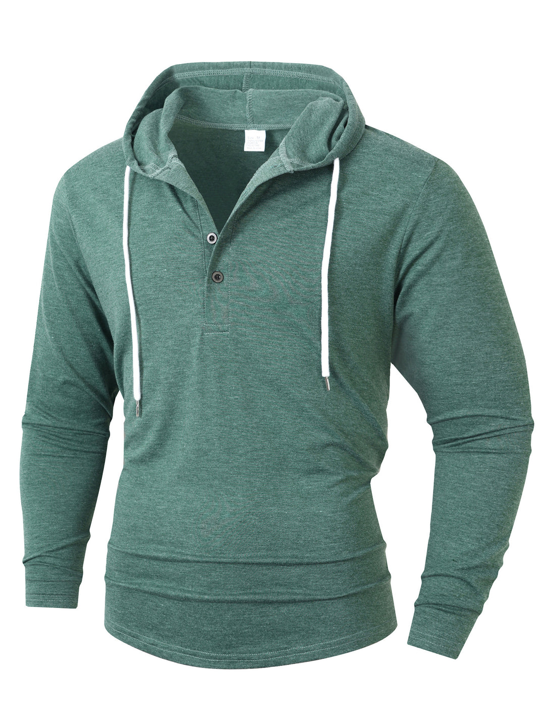 Herren Kapuzenshirt mit modernem Knopfverschluss und atmungsaktivem Stoff R&B