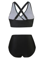 Damen High-Waist Bikini-Set mit modischem Wickeldesign R&B