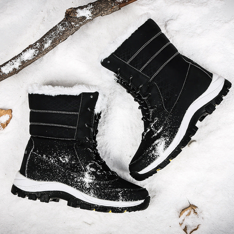 Damen warme Winterstiefel mit rutschfester Sohle und isolierendem Futter R&B