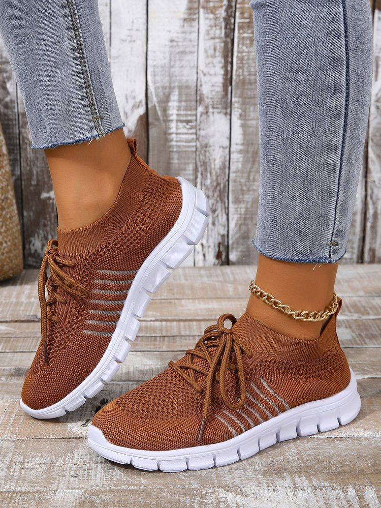 Damen atmungsaktive Sport-Sneaker mit elastischem Schaft R&B