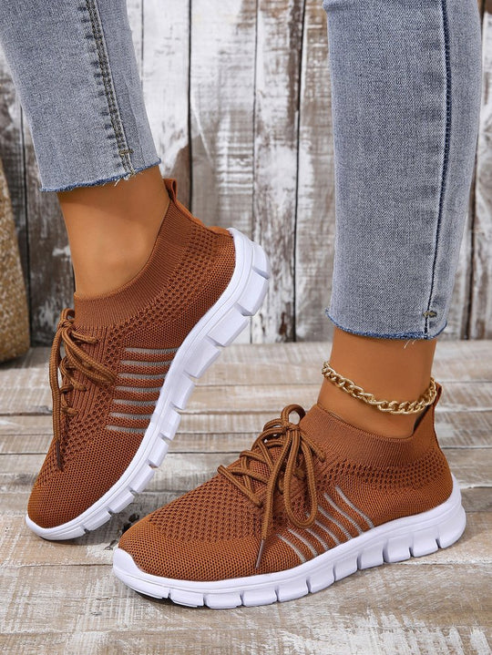 Damen atmungsaktive Sport-Sneaker mit elastischem Schaft R&B