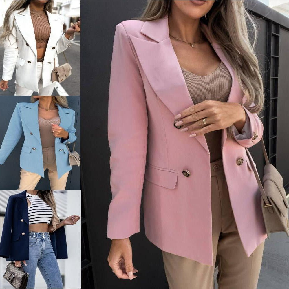 Damen modischer Blazer mit doppelter Knopfleiste R&B