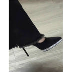 Damen elegante High Heels mit glitzerndem Absatz