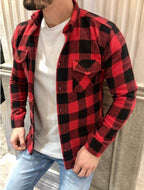 R&B | Hemd Karierter Flanell Relaxed Fit Langärmelig Mit Brusttaschen