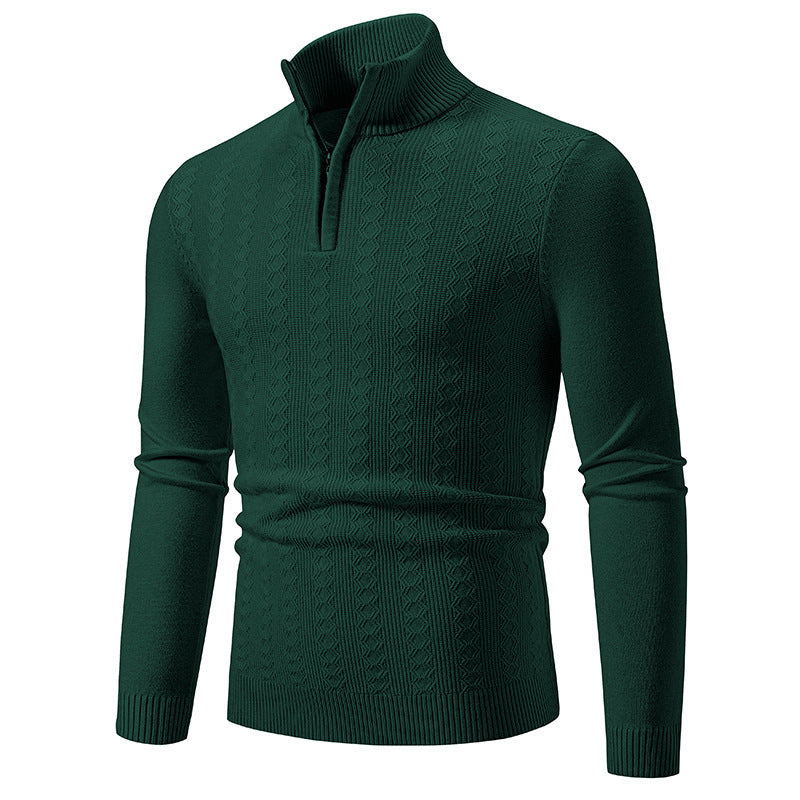 Herren modischer Rollkragenpullover mit elegantem Strukturmuster R&B