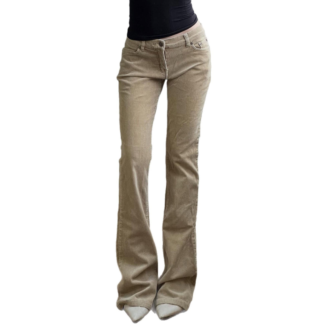 Damen Flared Jeans mit klassischem High-Waist-Schnitt und modischen Details R&B