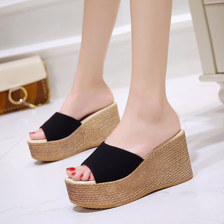 Damen Wedge-Pantoletten mit weichem Obermaterial und bequemer Sohle R&B