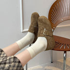 Damen Komfortable Slipper aus hochwertigem Wildleder R&B