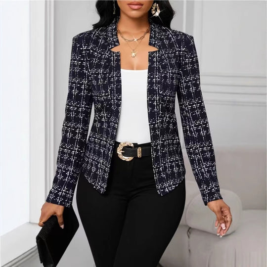 Damen raffinierte Business-Blazerjacke R&B