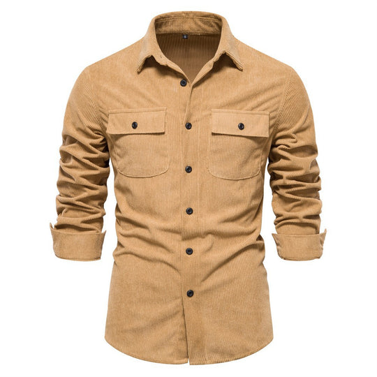 Herren Kamelhaar-Karohemd Shirt R&B