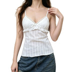 Damen Spaghetti-Trägertop mit Rüschendetails und floralem Muster R&B