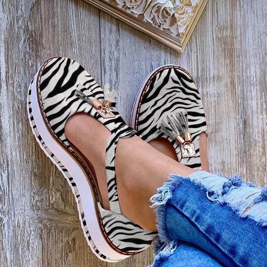 Damen Halbschuhe mit modischen Quasten und rutschfester Sohle R&B