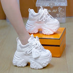 Damen Komfortable Chunky Sneakers mit modischen Glitzerdetails R&B