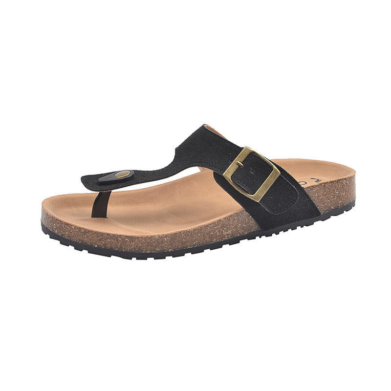 Damen Komfortable Zehentrenner-Sandalen mit verstellbarem Riemen und ergonomischer Sohle R&B