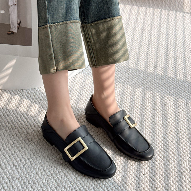 Damen Elegante Mokassins mit modischem Schnallen-Design