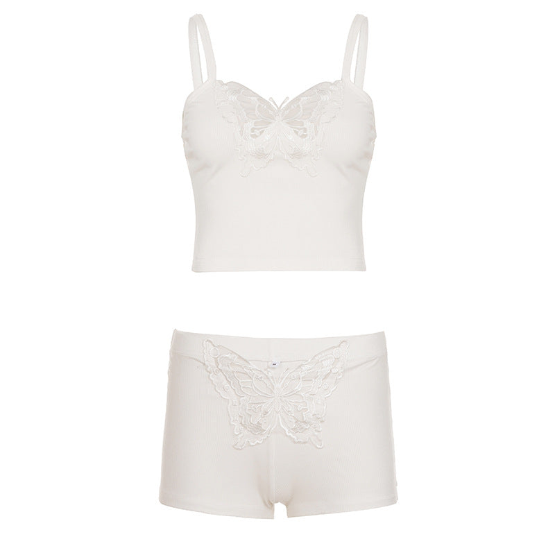 Damen Spitzenwäsche-Set mit Schmetterlingsmuster R&B