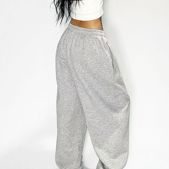 Damen Bequeme Freizeithose mit elastischem Taillenzug und weitem Bein R&B