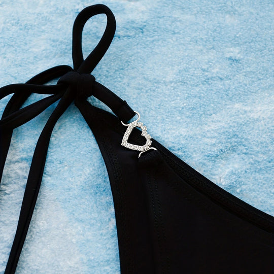 Damen Triangel-Bikini mit funkelnden Schmuckdetails R&B