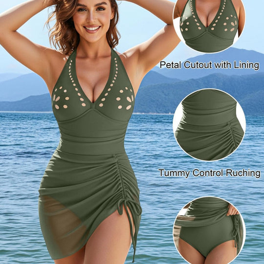 Damen Strandkleid Badeanzug R&B