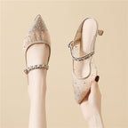 Damen Elegante Slingback-Pumps mit modischen Applikationen R&B