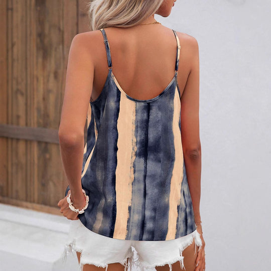 Damen luftiges Spaghetti-Trägertop mit elegantem Farbverlauf R&B