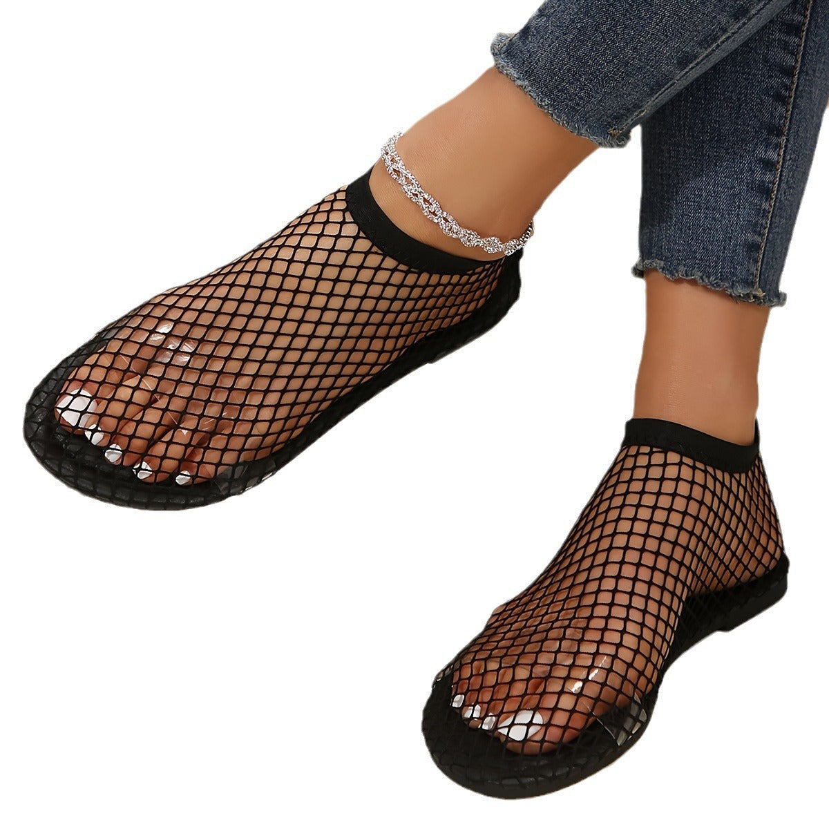 Damen formschöne Netzsandalen R&B