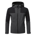 Herren funktionale Outdoor-Jacke mit verstellbarem Kapuzenbereich R&B