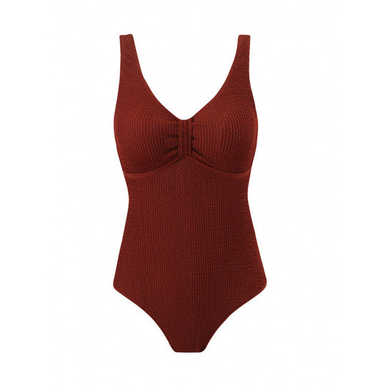 Damen Einteiler Badeanzug mit figurformendem Design und attraktivem Rüschendetail R&B