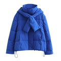 Damen Steppjacke mit hochgeschlossenem Kragen und kontrastierendem Bindegürtel R&B
