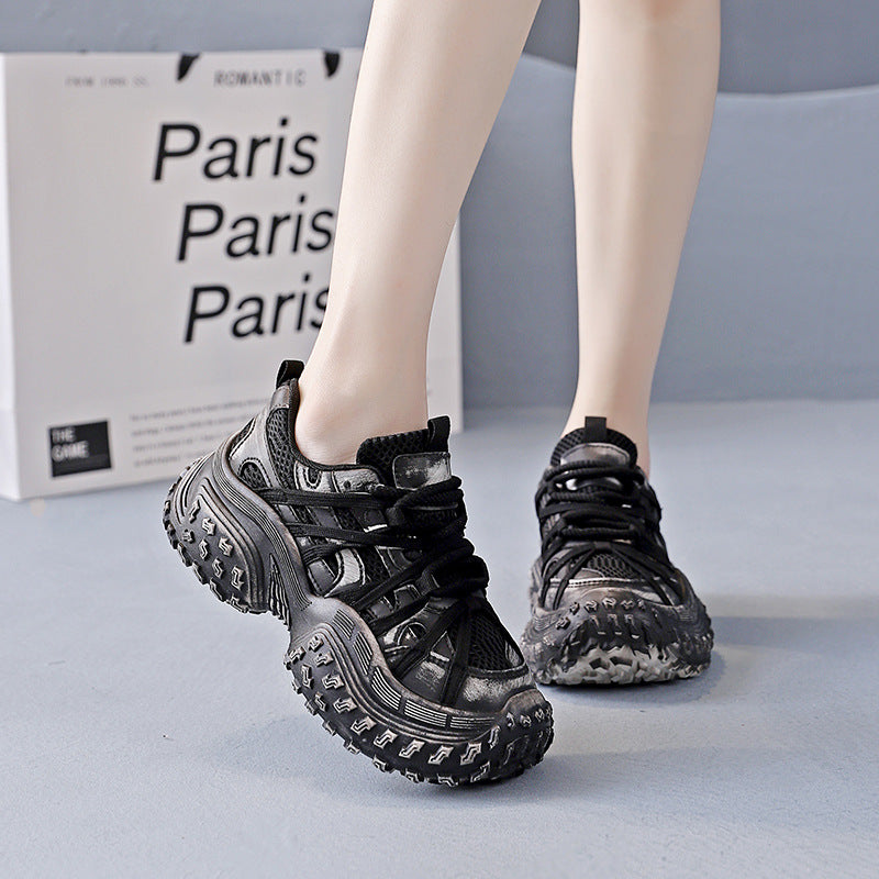 Damen Chunky Sneakers mit rutschfester Sohle und atmungsaktivem Obermaterial R&B