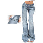 Damen Flared Jeans mit hohem Bund und Stretch