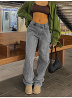 Damen Weit geschnittene Jeans im lässigen Stil