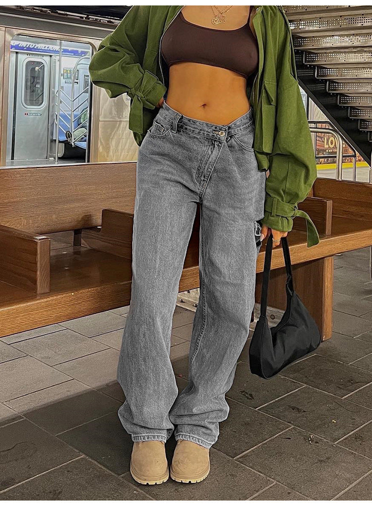 Damen Weit geschnittene Jeans im lässigen Stil