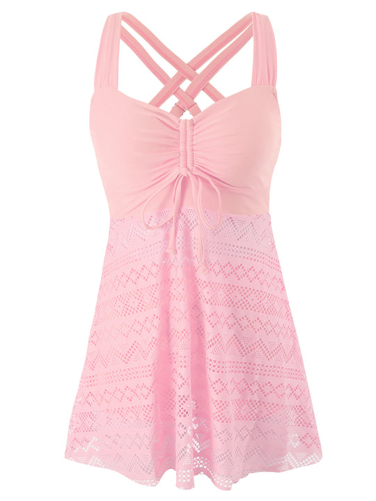 Damen Schwimmkleid mit raffinierter Rückenpartie und sehr elastischer Stoffqualität R&B