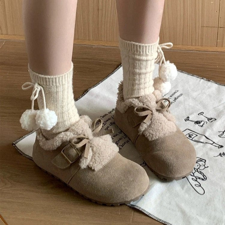 Damen Hausschuhe mit kuscheligem Lammfell-Heel von R&B