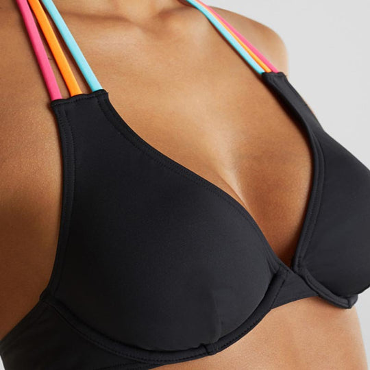 Damen Triangel-Bikini mit bunten verstellbaren Trägern R&B