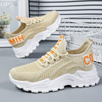 Damen nan nahtloser 3D-Strick Slip-On Sneaker mit elastischem Schlupfschaft, gepolsterter Fersenlasche und griffiger Hybridprofilsohle R&B