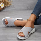 Damen Komfortable Crossover-Sandalen mit dämpfender Sohle R&B