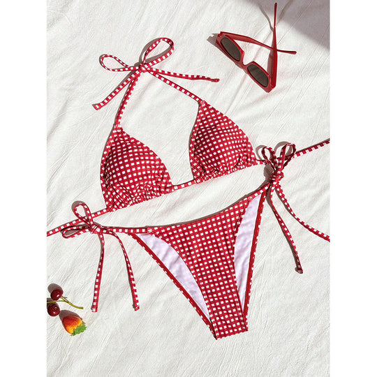 Damen Triangel-Bikini mit Animal-Print R&B