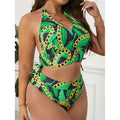 Damen Triangel-Bikini mit modischem Ketten-Design und seitlichen Raffungen R&B