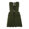 Damen Sommerliches Wickelkleid mit modischen Cut-Outs und gerafftem Design R&B
