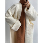 Damen Strickjacke mit offenem Schnitt und Taschen