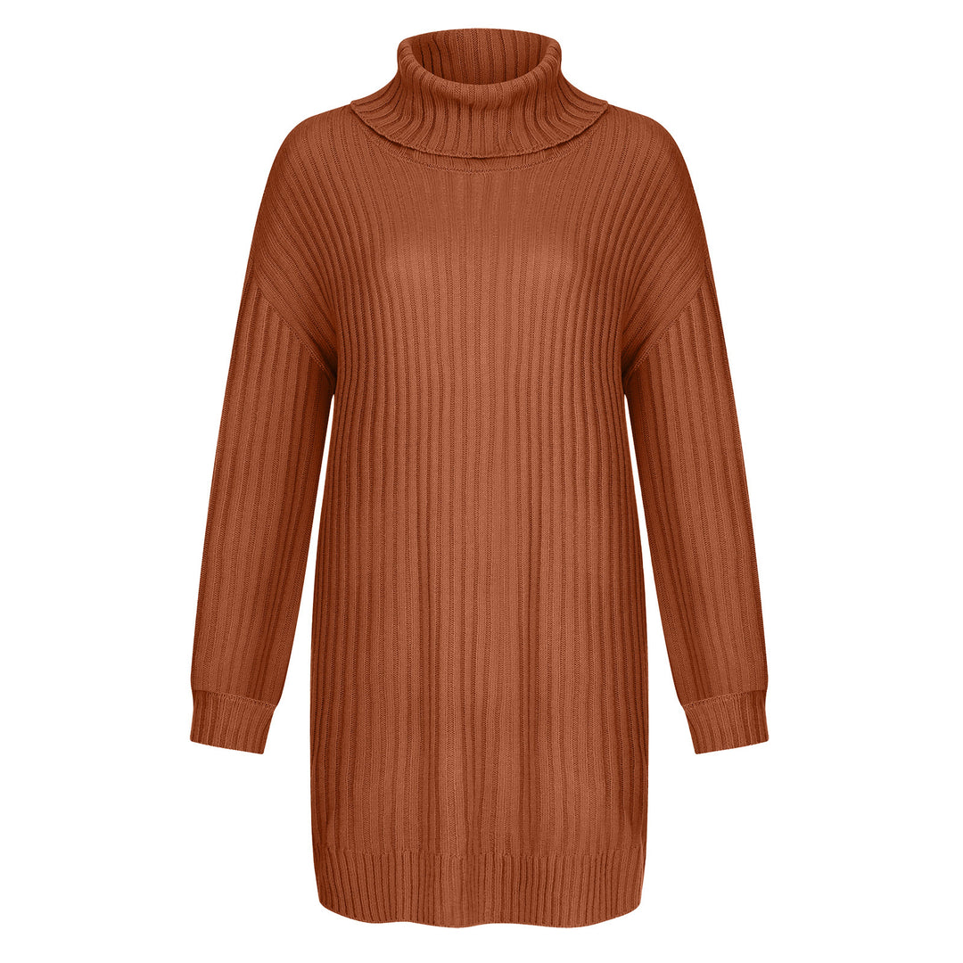 Damen Grobstrick Rollkragenpullover im lässigen Schnitt R&B