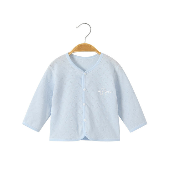 Unisex nan soft organische Baumwolle Snap-Front strukturierte Babystrickjacke mit gesticktem Teddy R&B